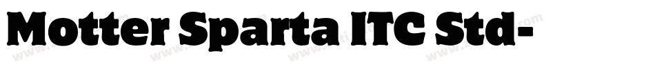 Motter Sparta ITC Std字体转换